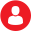 A red circle with a white silhouette of a person in it.