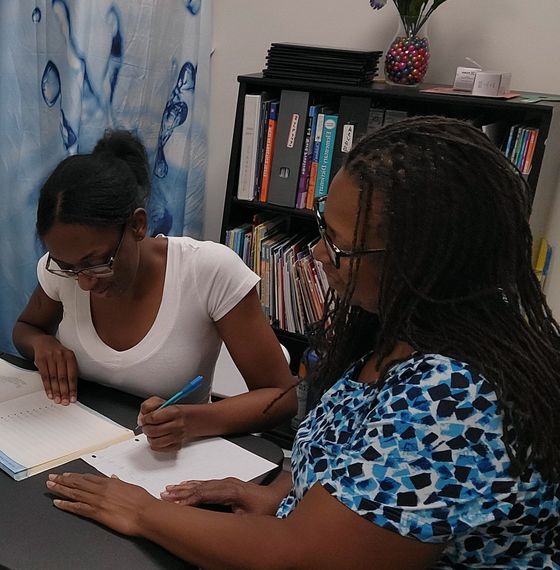 Teacher with Her Student | Fredericksburg, VA | Monroe Tutoring Center