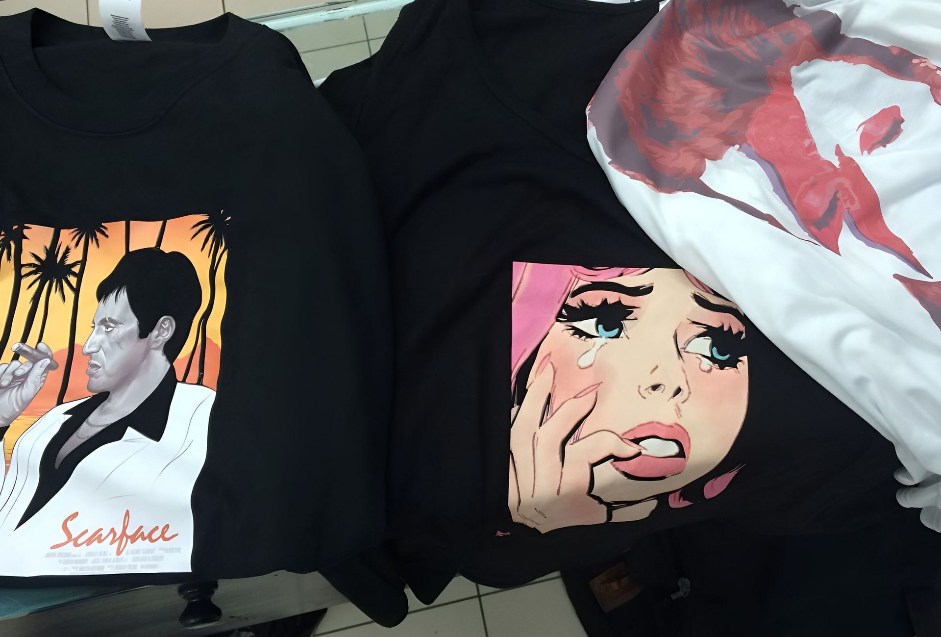 Two Printed Shirts With A Woman's Face - Cairns Custom T-Shirts In Cairns City, QLD