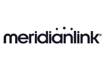 MeridianLink logo, dark gray text with three dots above the