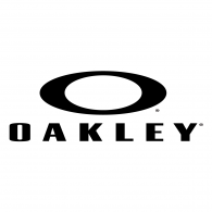 Black Oakley logo: oval shape above the brand name.