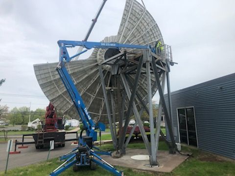 taking down a satellite dish