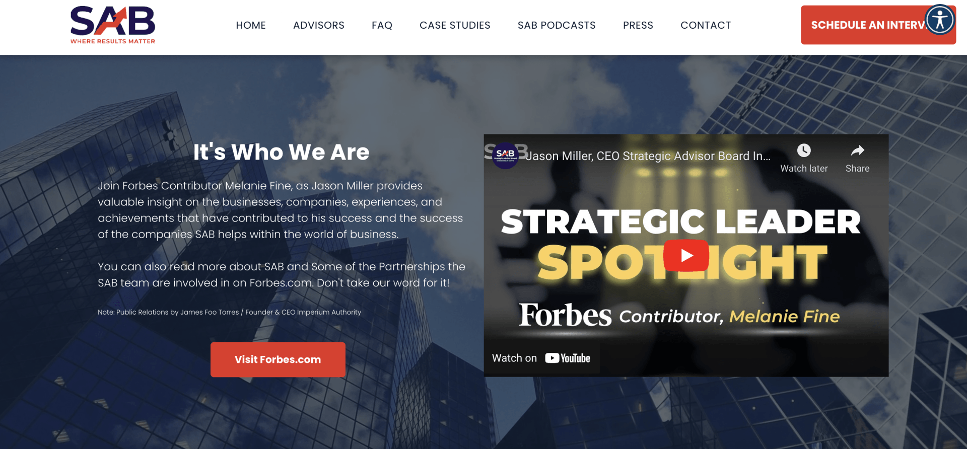 A screenshot of a website that says it 's who we are strategic leader spotlight