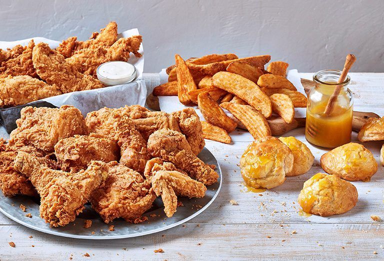 Family Meal of Fried Chicken and French Fries