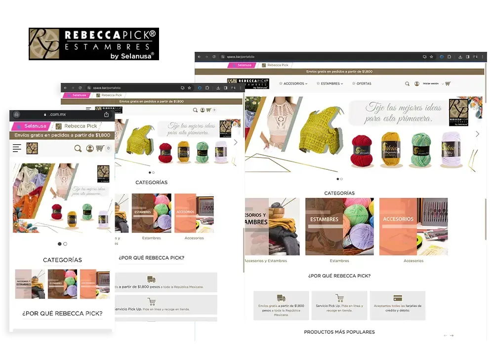 Rebecca Pick, Estambres finos importados de alta calidad