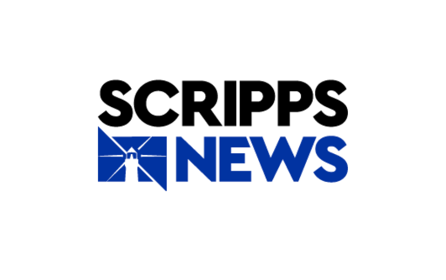 SCRIPPS NEWS logo with black text above blue text, and a blue lighthouse graphic.
