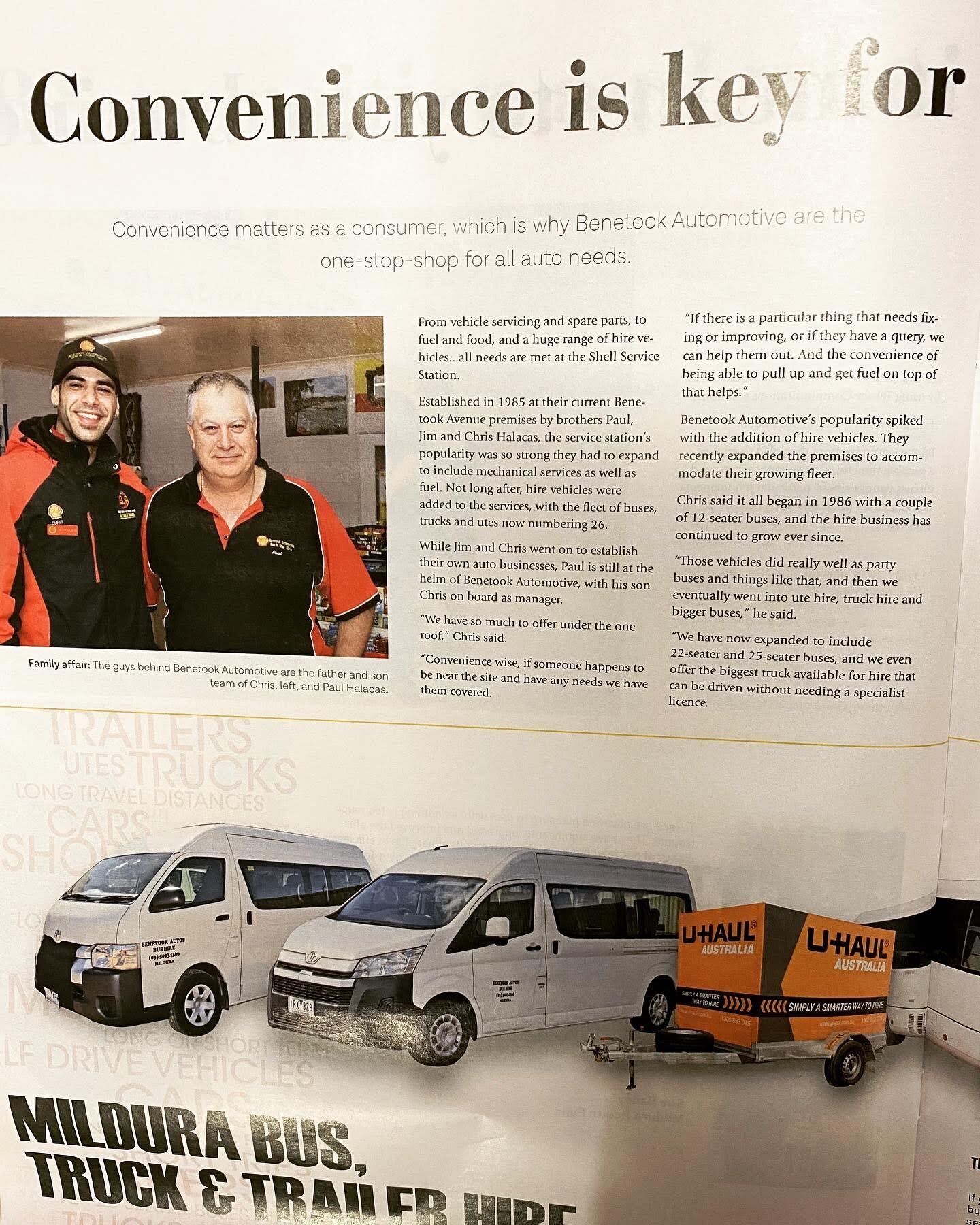 Another page of magazine | Mildura, VIC | Benetook Automotive & Bus Hire