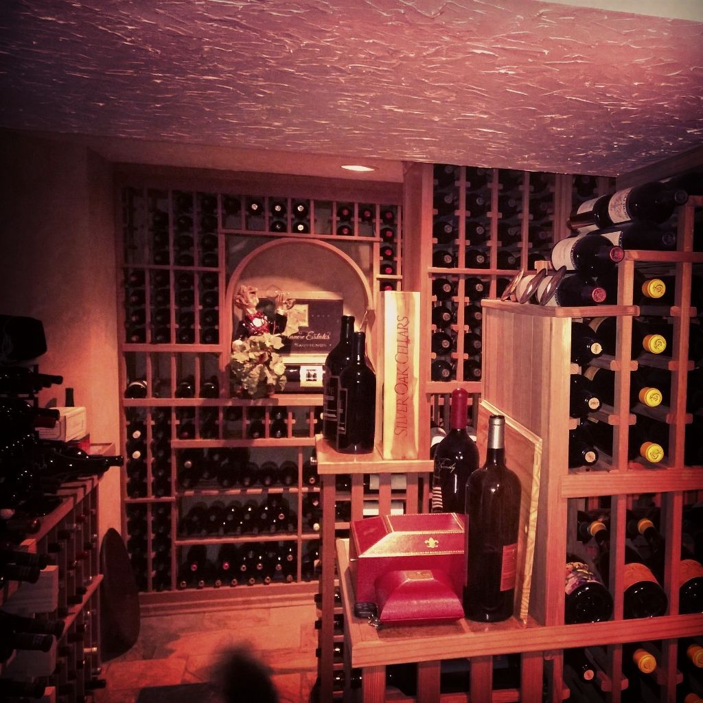 A wine cellar filled with lots of wine bottles