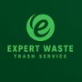 Green logo: a stylized "e" inside a circle; text reads "Expert Waste Trash Service".