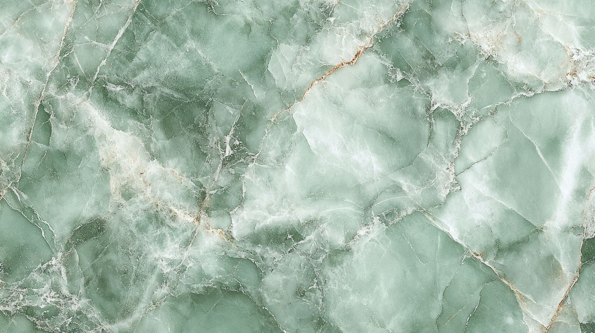 Surface en marbre vert avec veines blanches et brunes en epoxy.