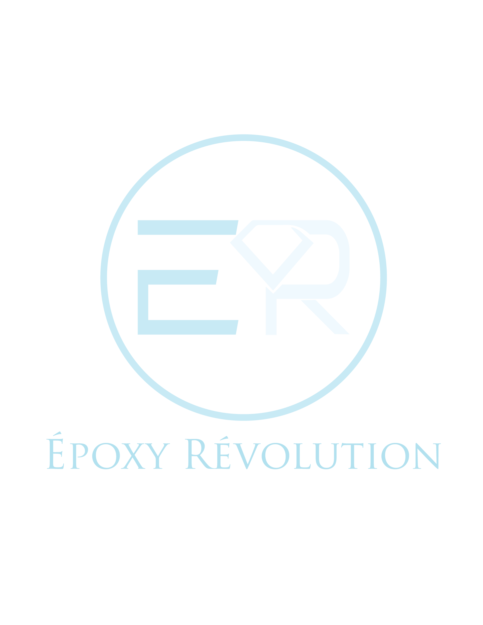Un logo pour la révolution époxy est affiché sur un fond blanc.