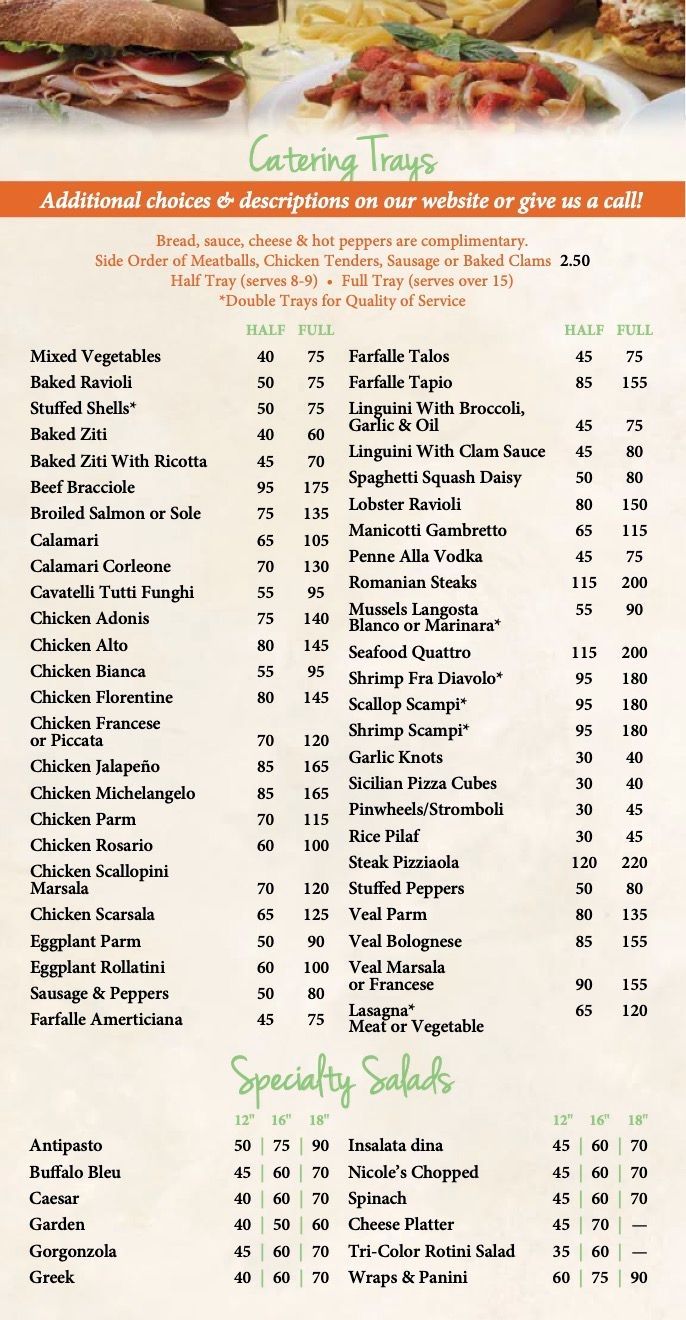 OffPremise Catering Piccolo Ristorante Bellmore, NY