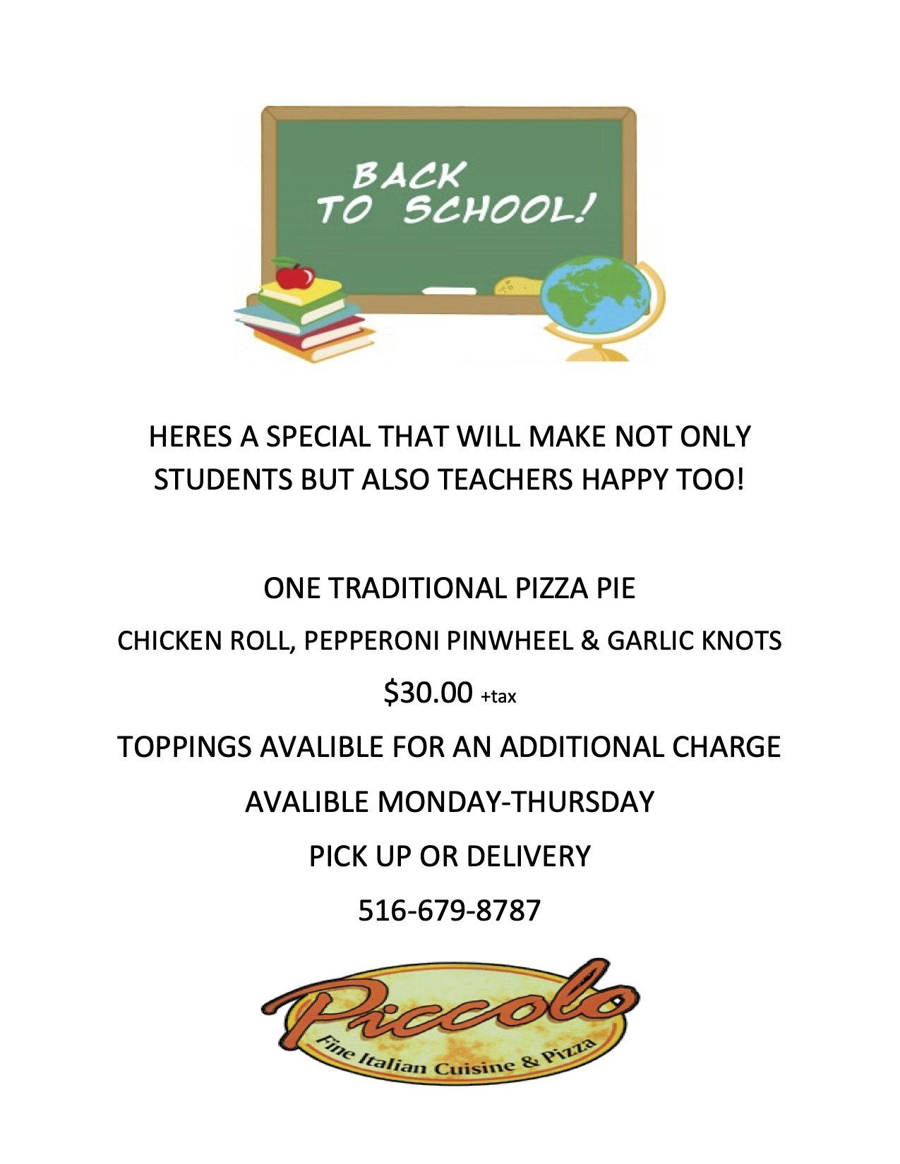 Piccolo's Ristorante Restaurant Bellmore NY Italian Restaurant