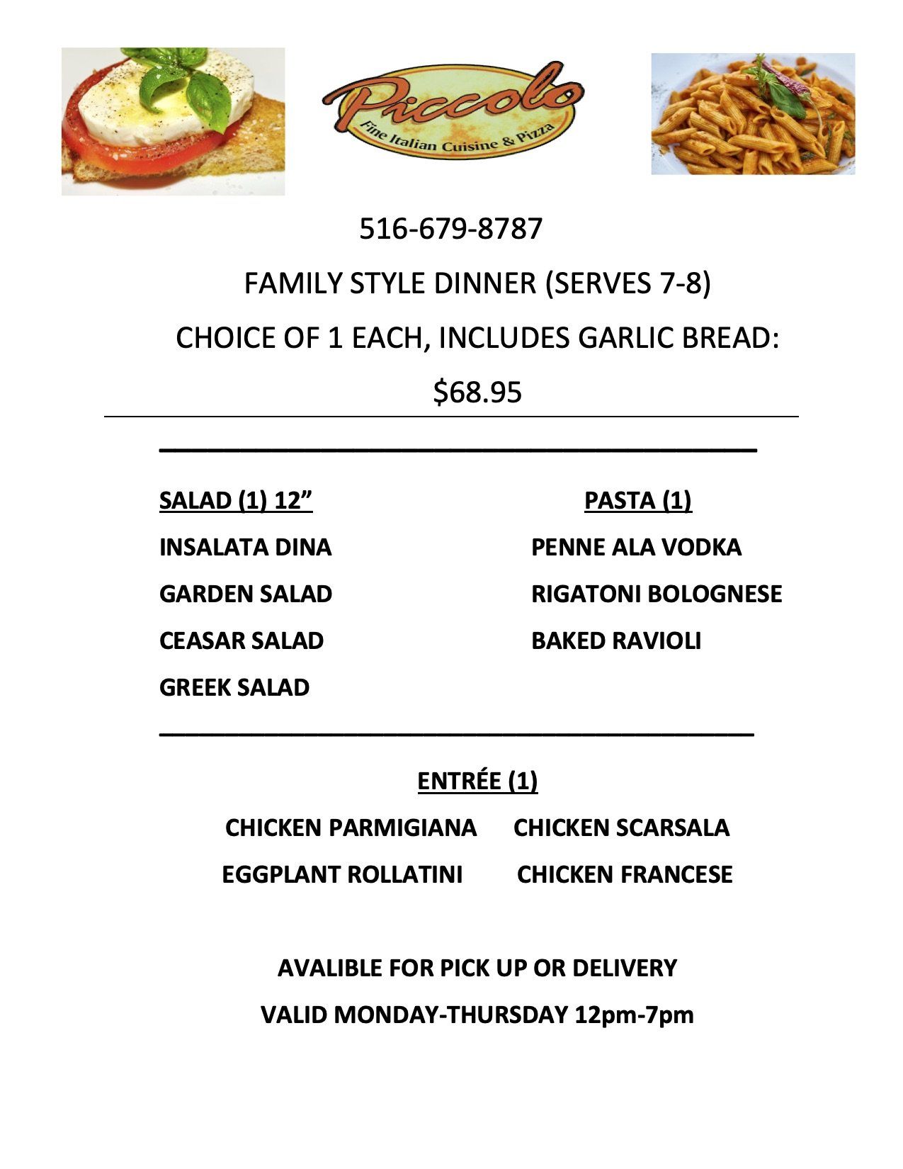 Piccolo's Ristorante Restaurant Bellmore NY Italian Restaurant