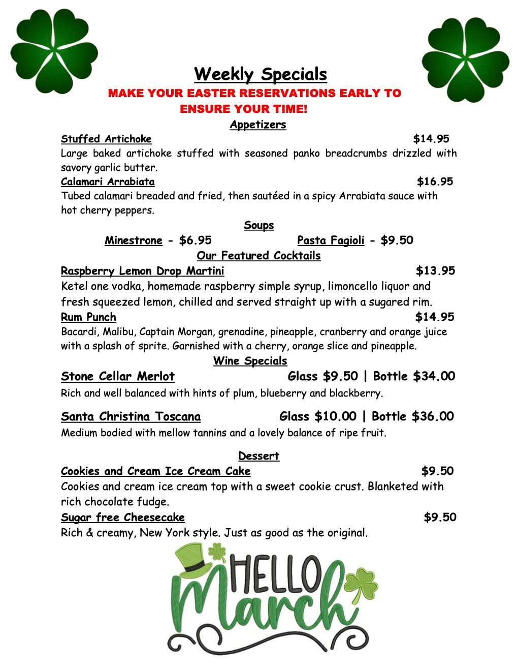 Piccolo's Ristorante Restaurant Bellmore NY Italian Restaurant