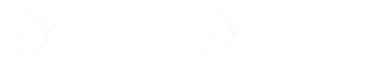 Logo of Rogers-Weldon Funeral Home with a butterfly silhouette.