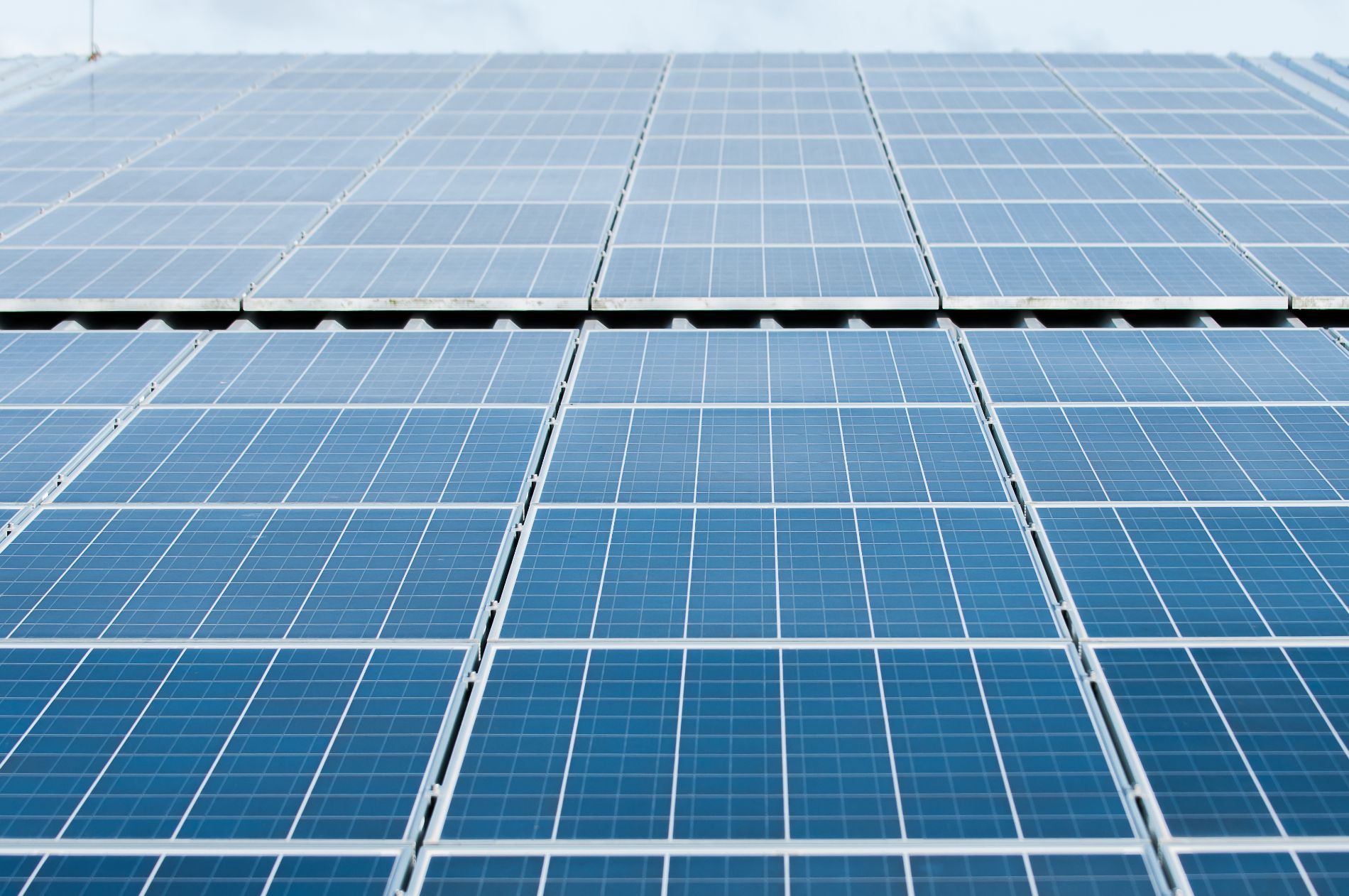 a close up of solar panels