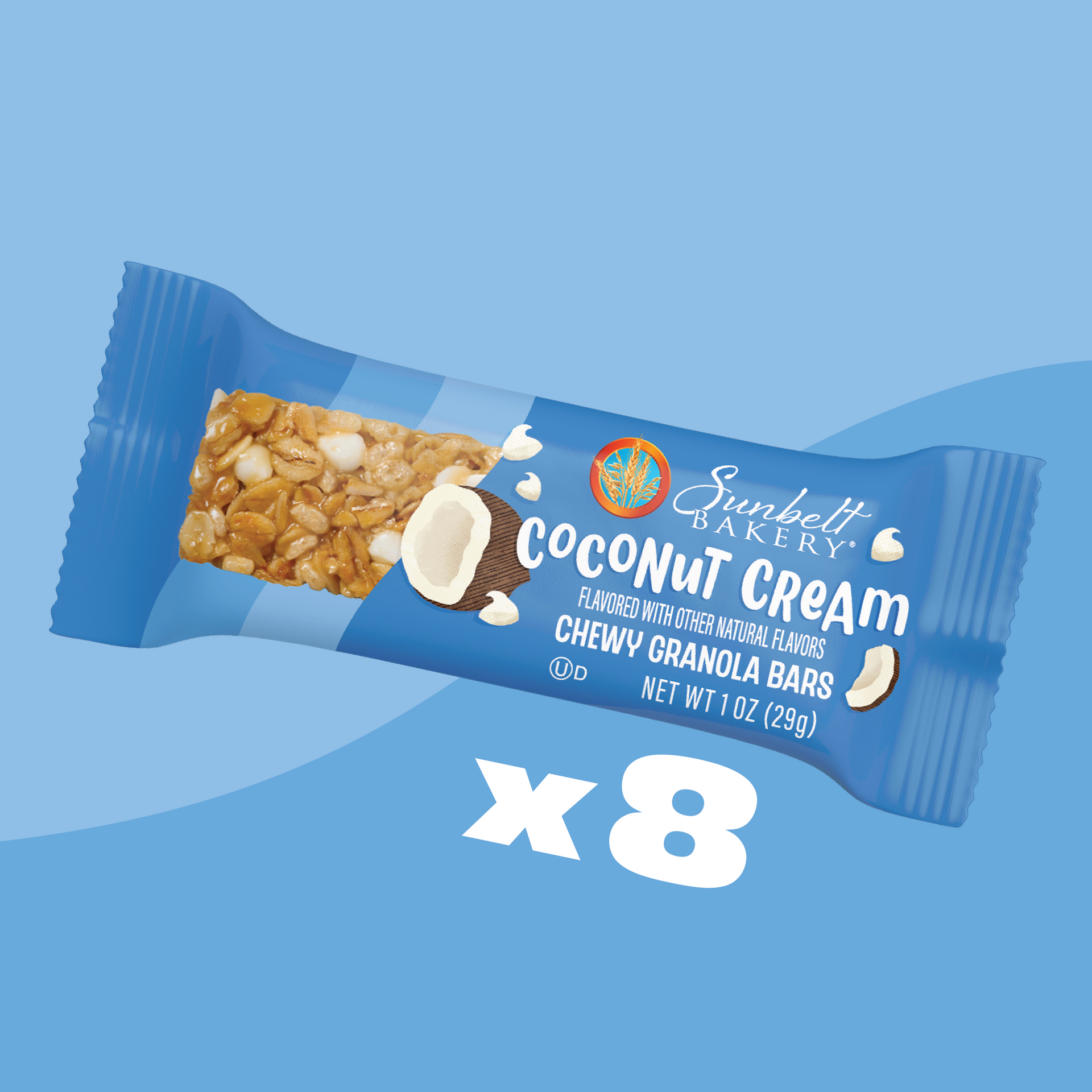 wrap of coconut cream chewy granola bar