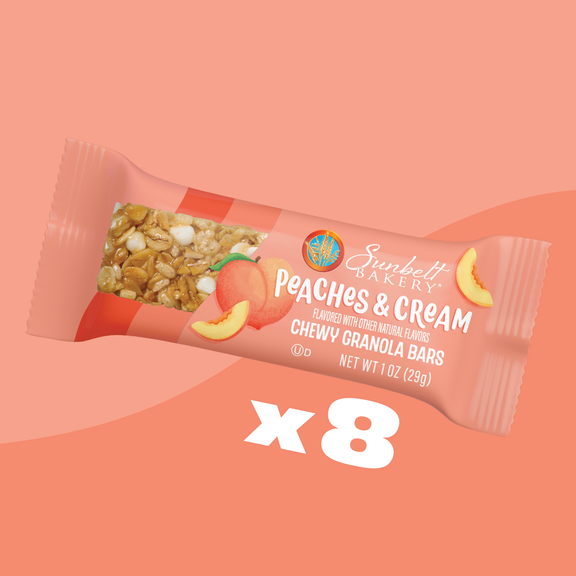wrap of peaches and cream chewy granola bar