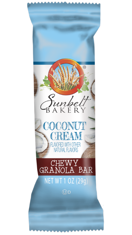 wrap of coconut cream chewy granola bar