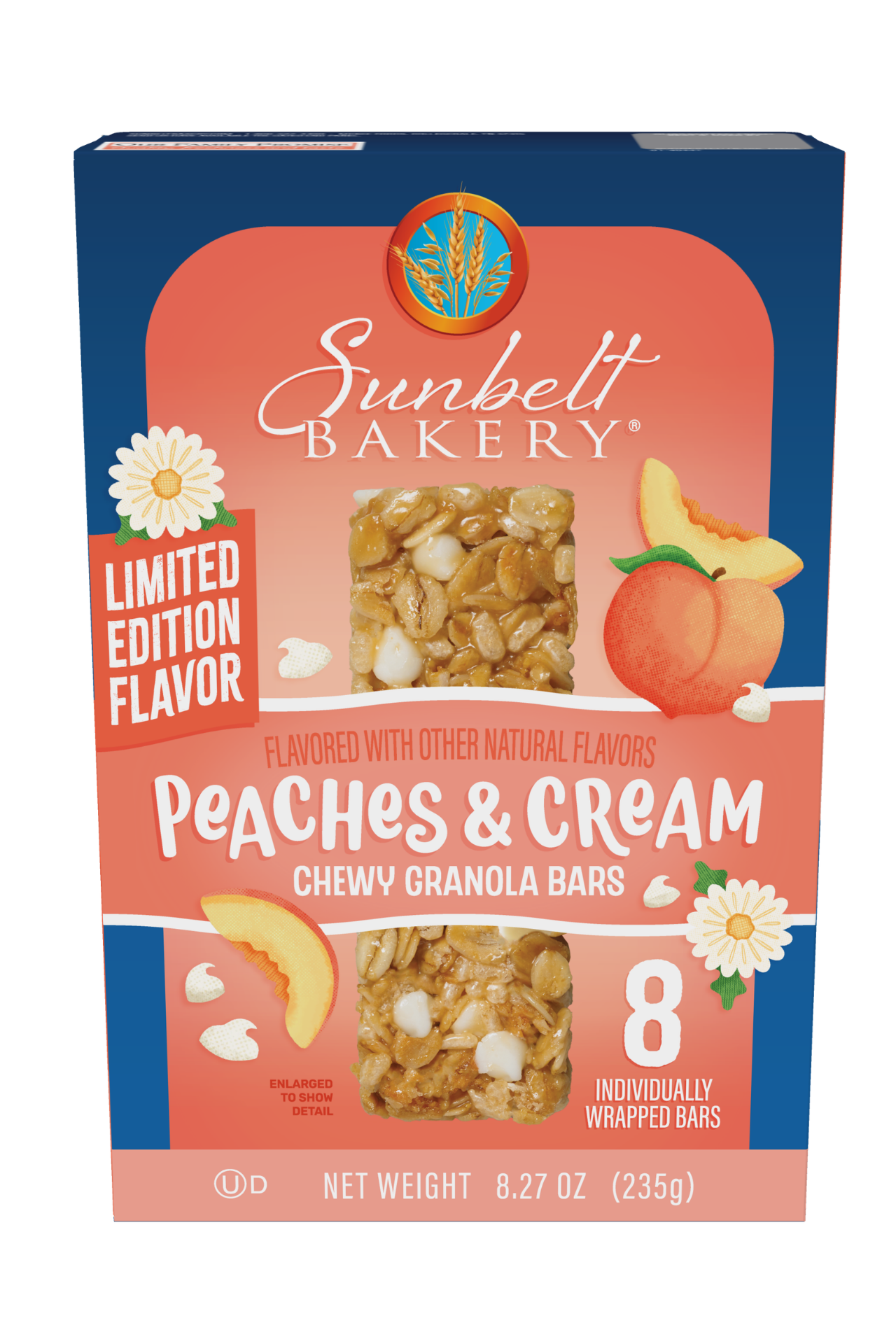 carton of peaches and cream chewy granola bars