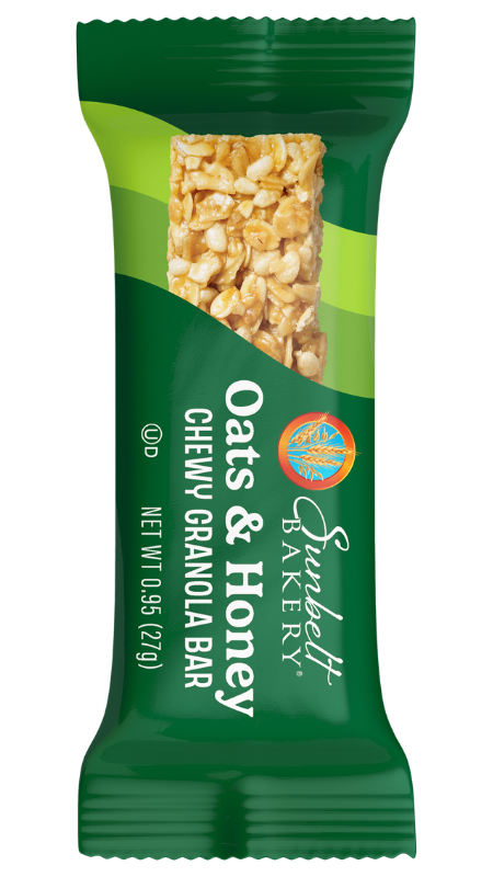 wrap of oats and honey chewy granola bar