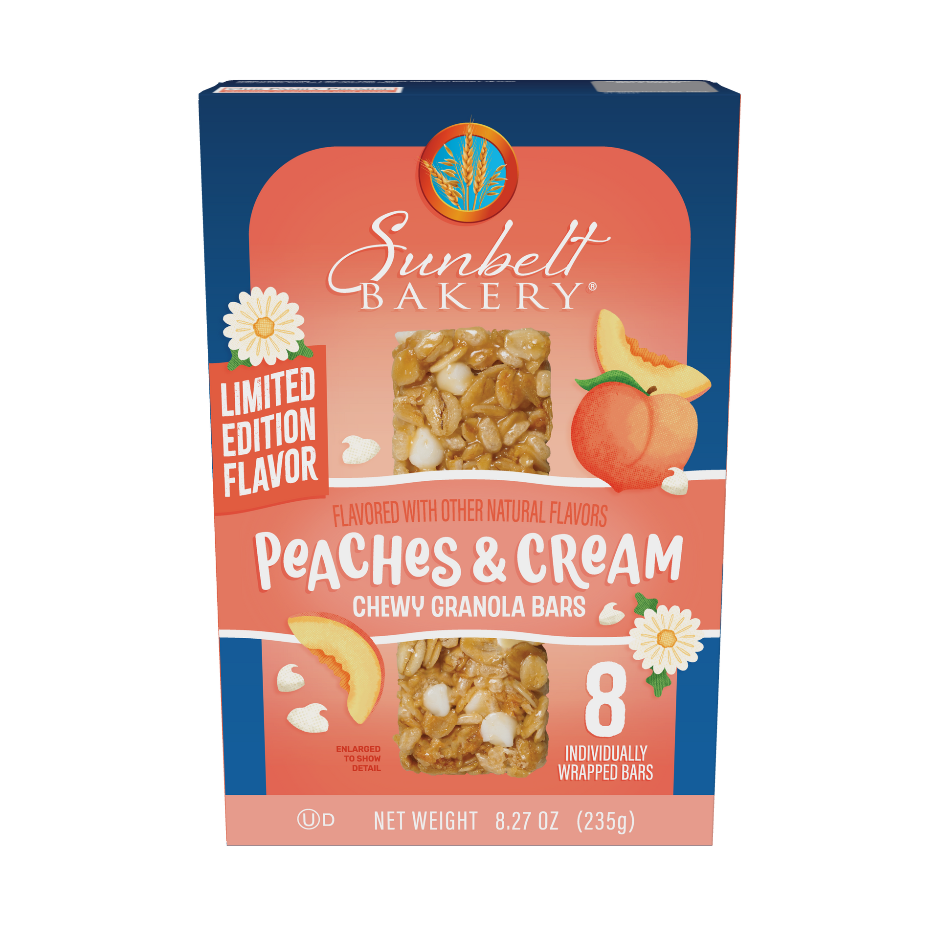 carton of peaches and cream chewy granola bars