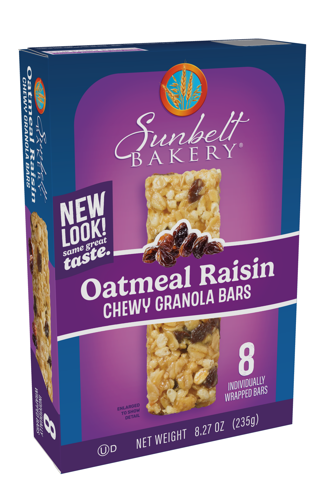 carton of oatmeal raisin chewy granola bars