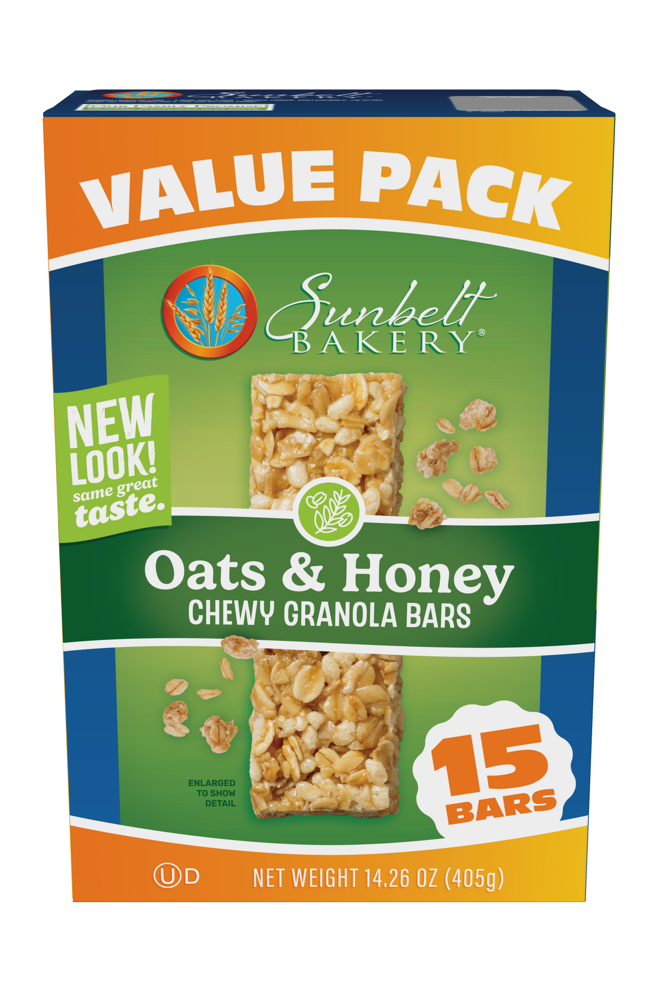 carton of value pack oats and honey chewy granola bars