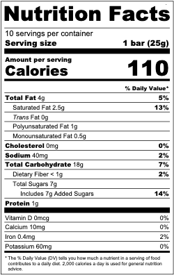banana oat nutrition facts