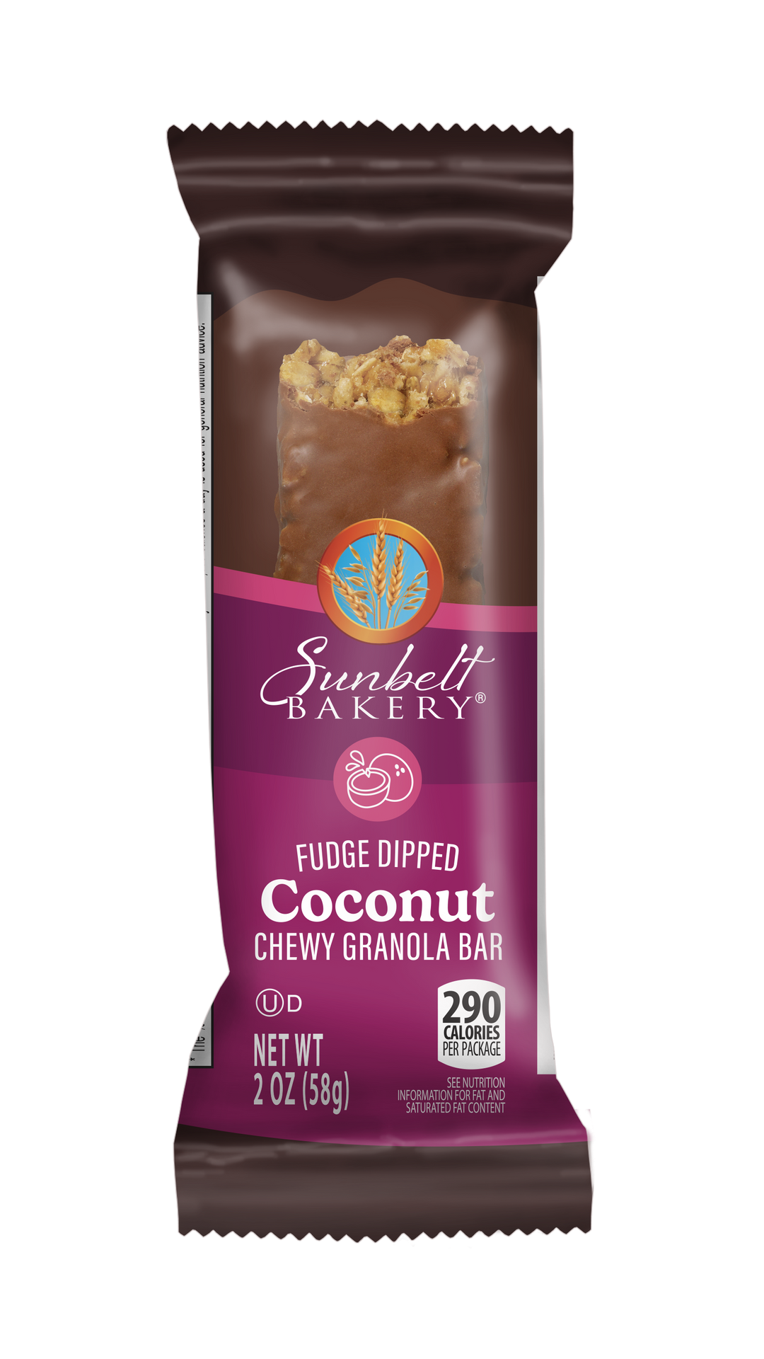 carton of fudge dipped coconut chewy granola bars