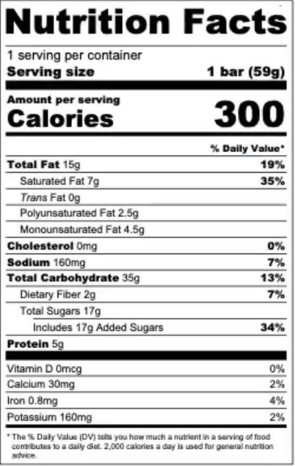 peanut sweet and salty nutrition facts