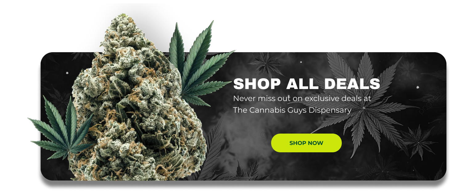 A cannabis bud with leaves, a black background with 