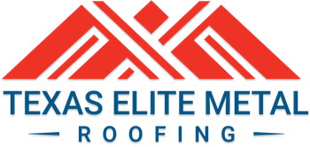 The logo for texas elite metal roofing is shown