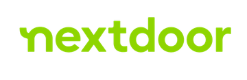 A green nextdoor logo on a white background
