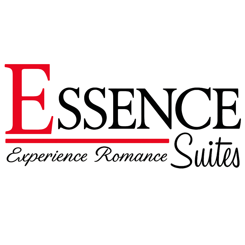 Essence Suites logo. Red 