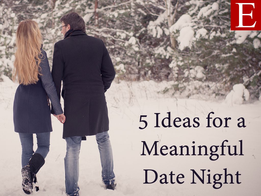 Couple holding hands walking in snow with headline: 
