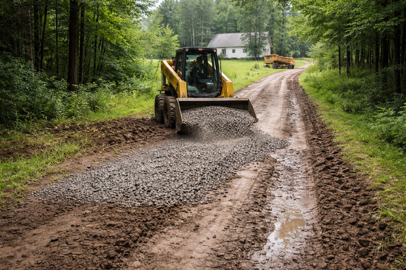 A man is kneeling on the floor applying tile adhesive.