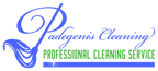 Logo for Padegenis Cleaning: a blue 