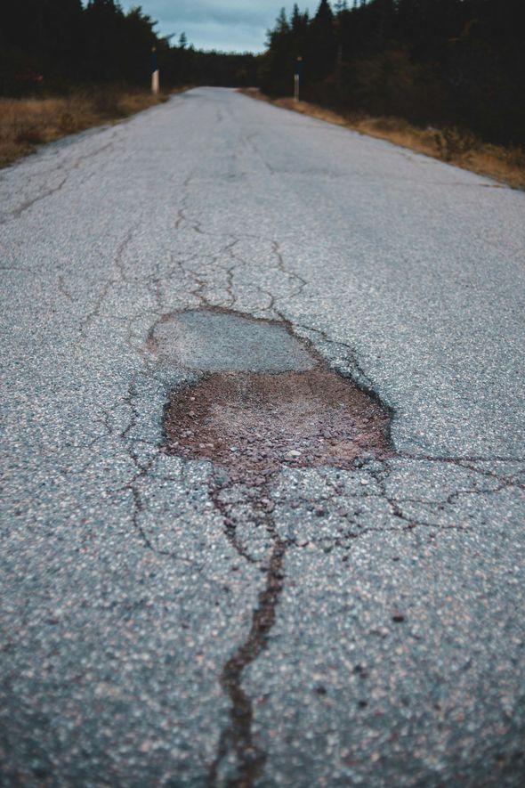 Pot hole patching in Valparaiso