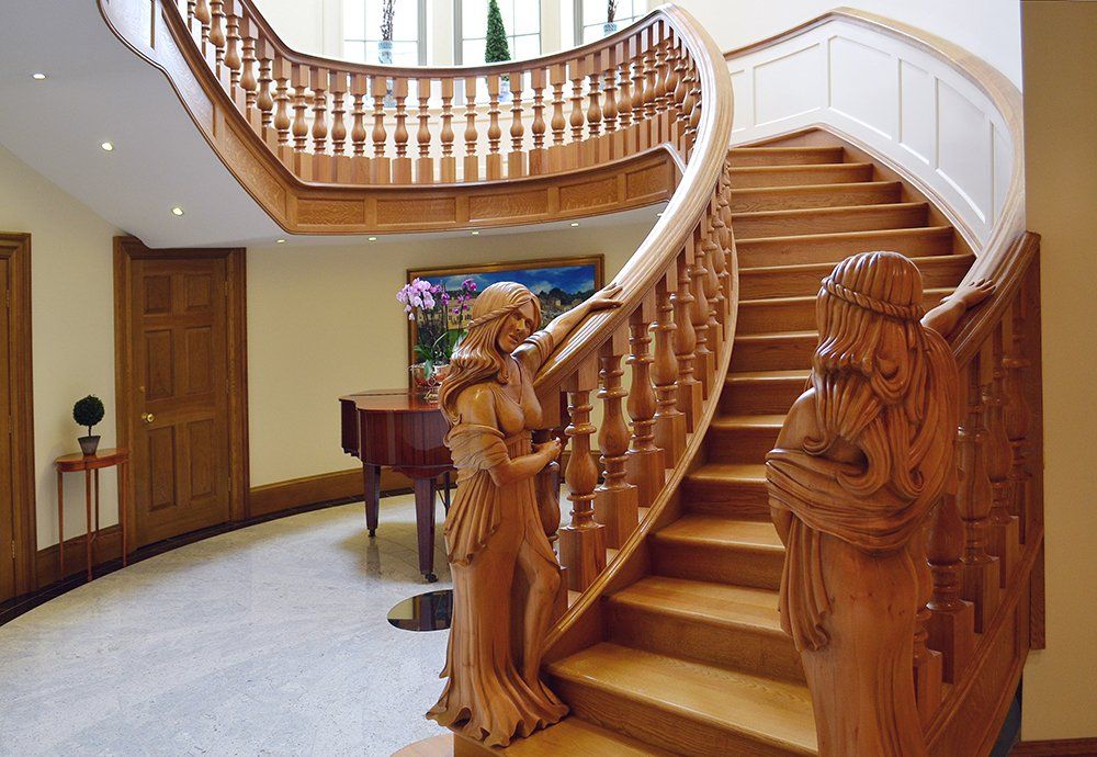 Carved staircase
