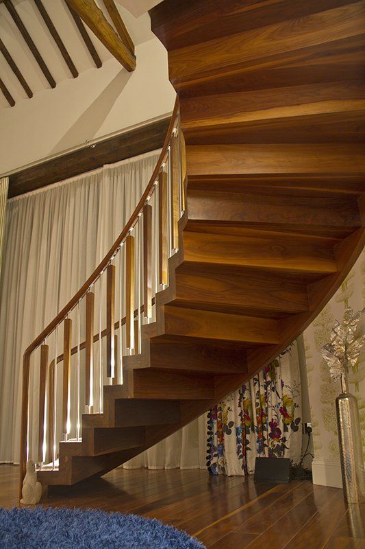 Curved bespoke staircase