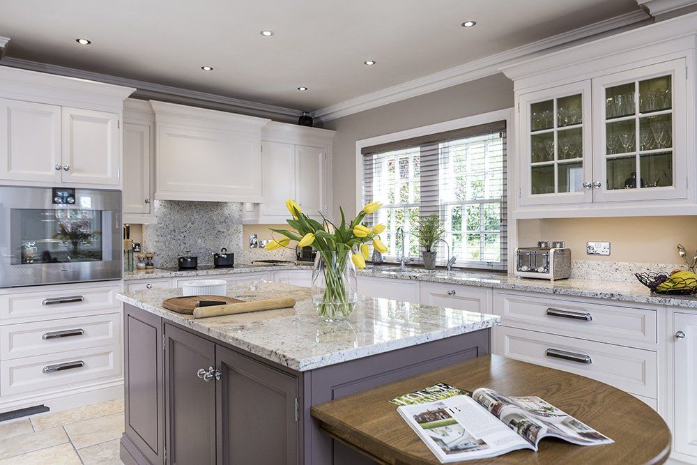 Edwardian Hand Painted kitchen counters