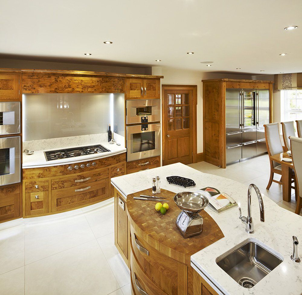Burr Oak Bespoke kitchen counter