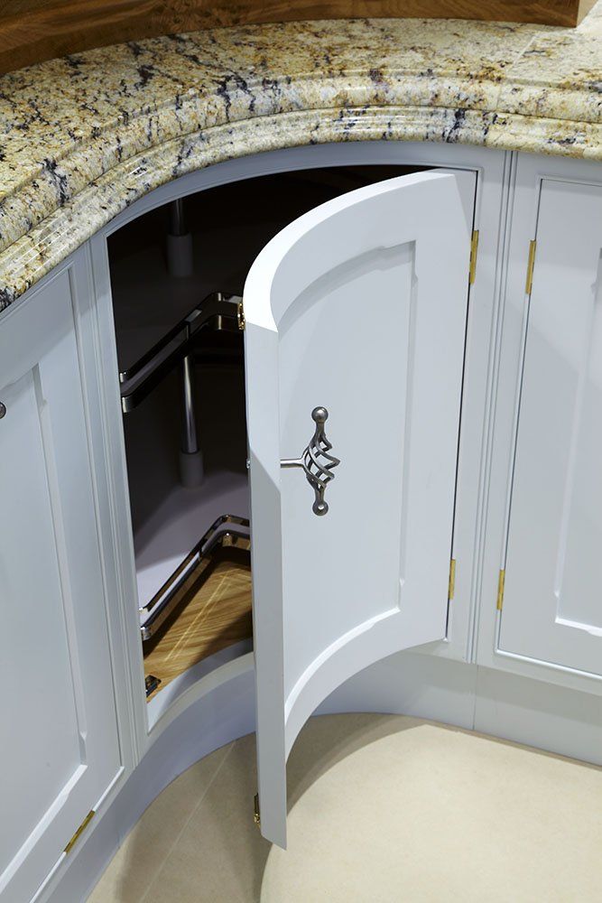English Heritage curved kitchen cupboard