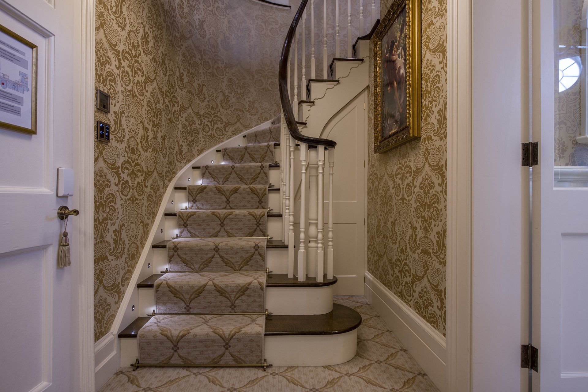Modern white staircase