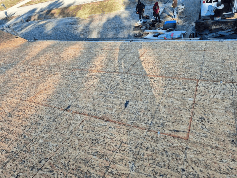 Wood construction site