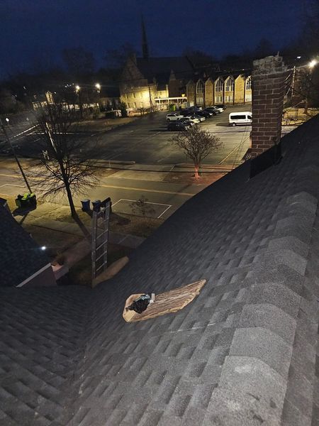 Rooftop view at dusk