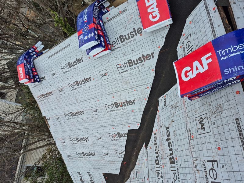 Roof underlayment with GAF product