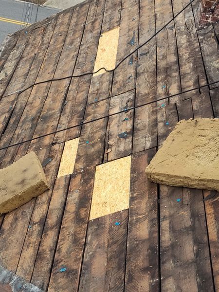 Old weathered wood roof 